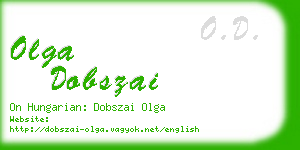 olga dobszai business card